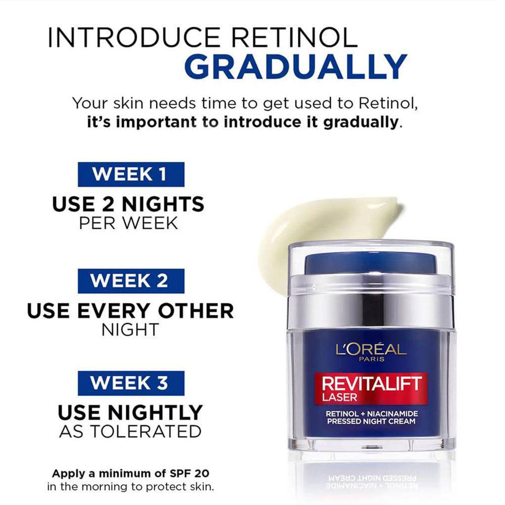 Loreal Revitalift Laser Retinol Niacinamide Pressed Night Cream