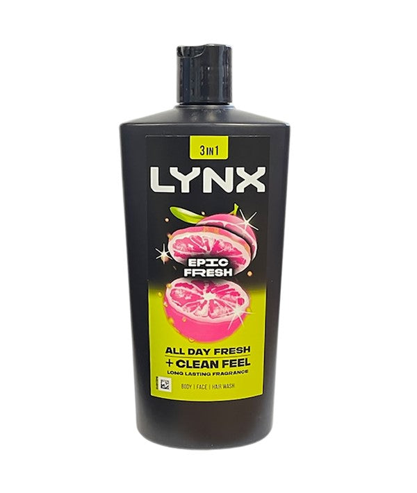 Lynx 3In1 Epic Fresh All Day Fresh Plus Clean Feel Shower Gel