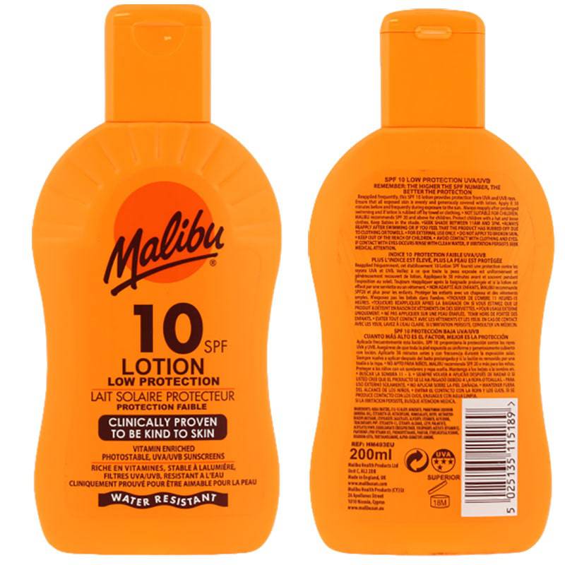 Malibu C Malibu Low Protection Water Resistant Lotion 10SPF