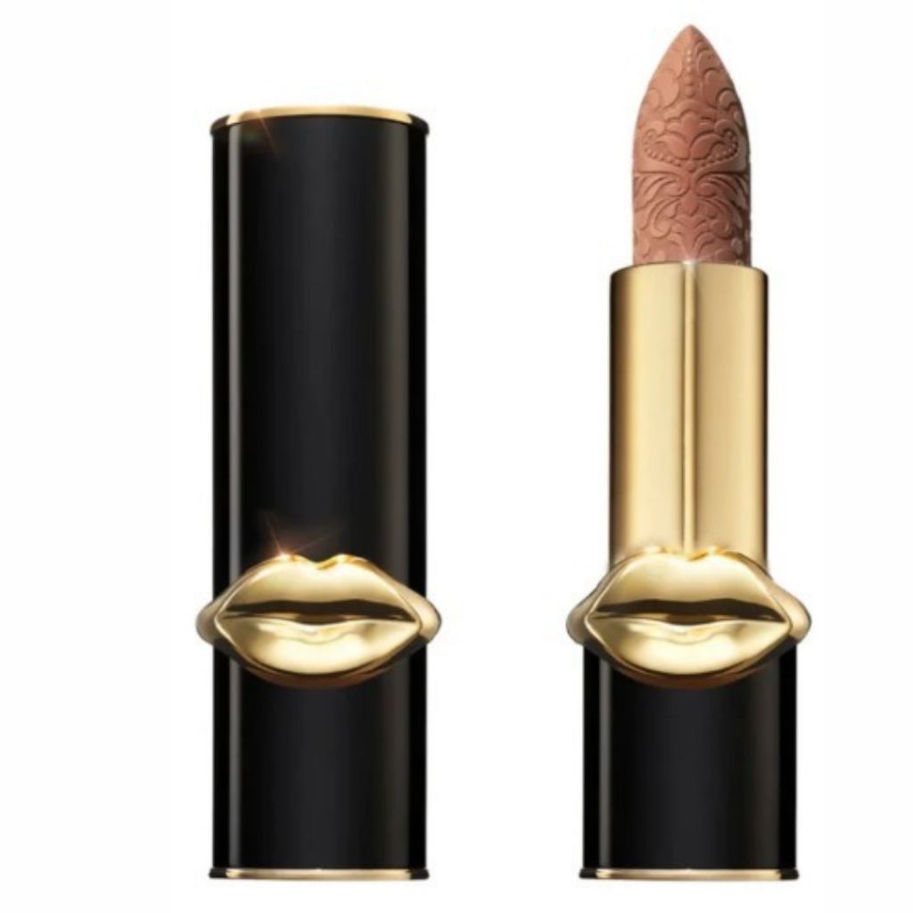 PAT McGrath Labs MatteTrance Lipstick in Honey Haze, matte lip makeup shade.get to know you better