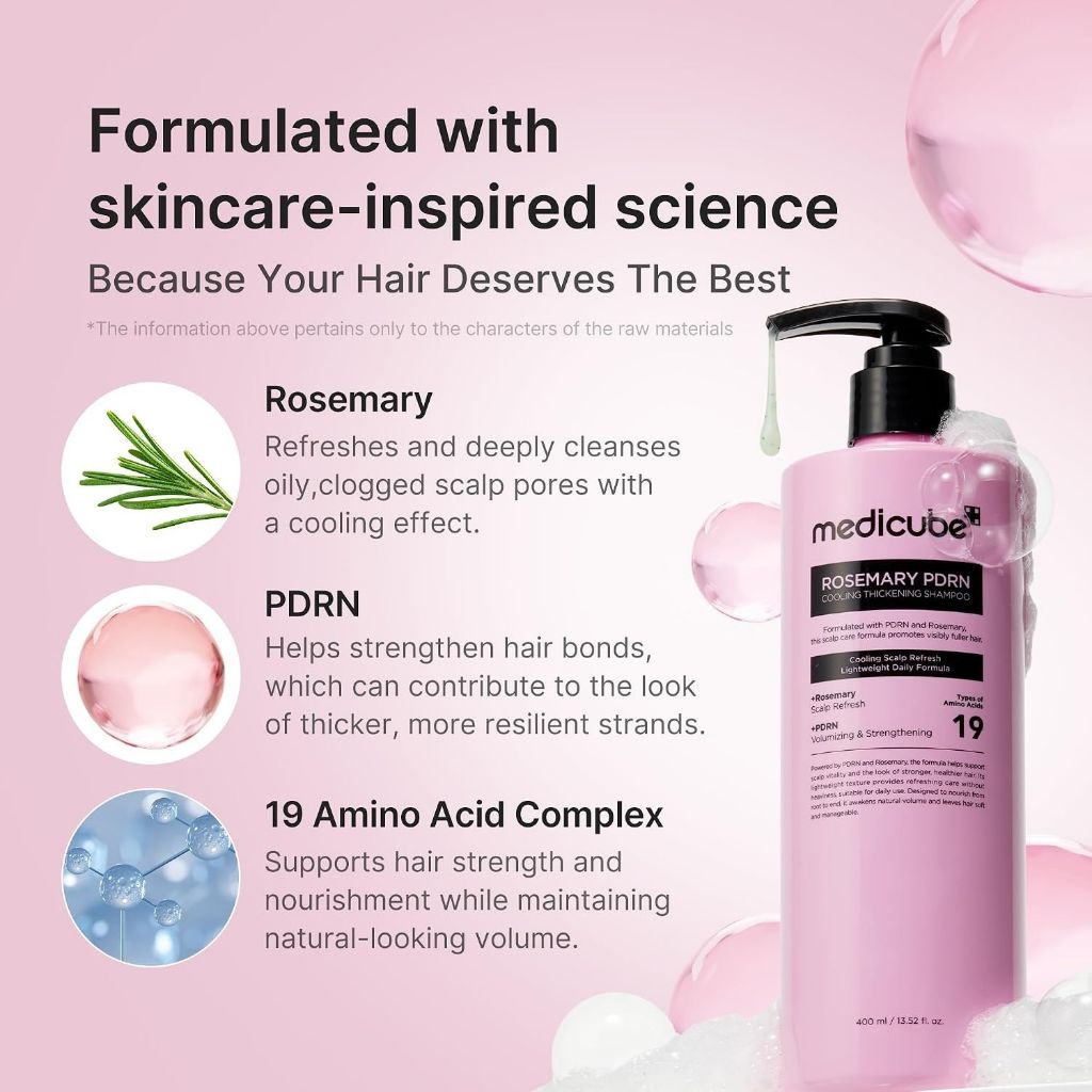 Medicube Rosermary PDRN Cooling Thickening Shampoo