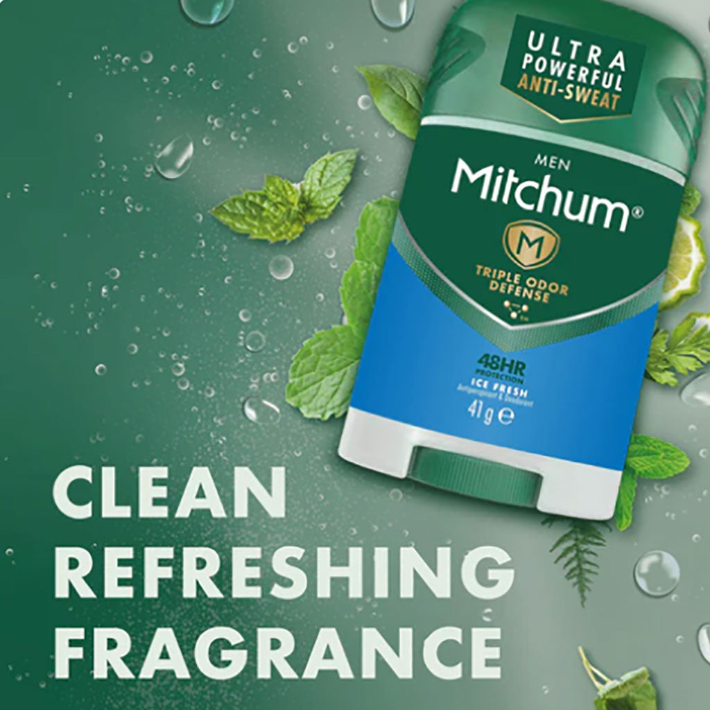 Revlon Mitchum Men 48H Ice Fresh Triple Odor Defense Deodorant Stick