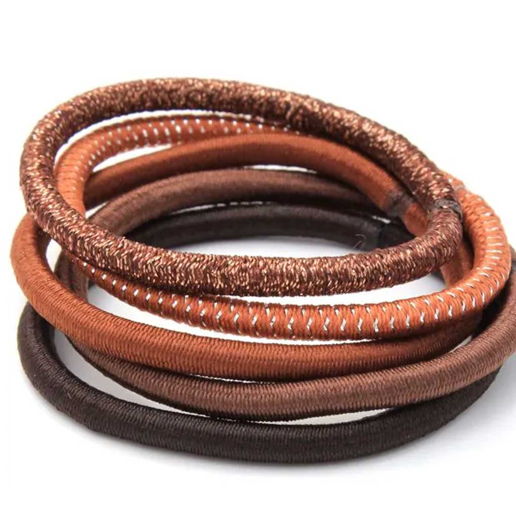Molly And Rose Brown Elastics And Scrunchies Set 9319