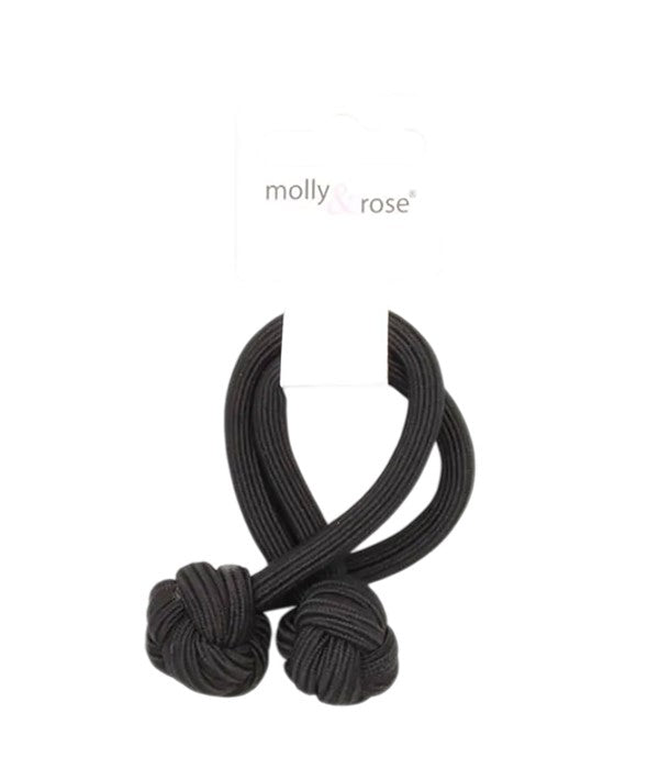 Molly And Rose Knotted Thick Elastic Band Black 9301