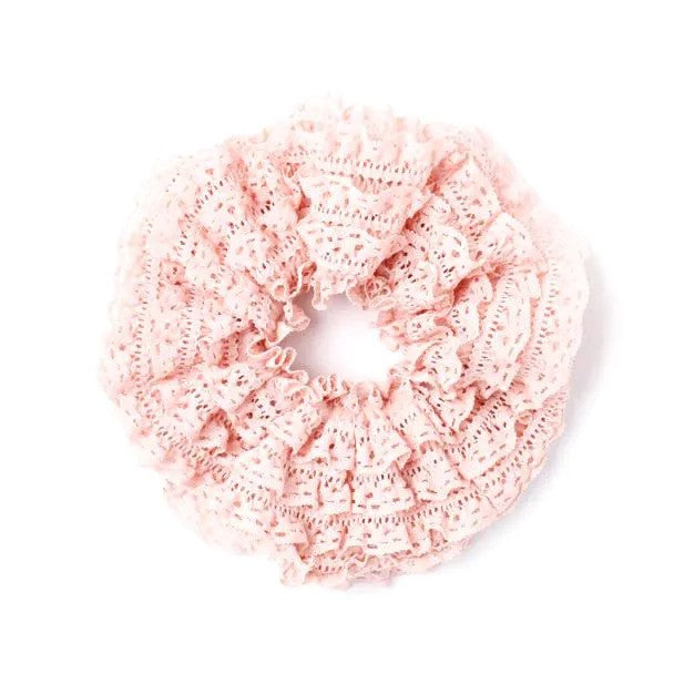 Molly And Rose Lace Style Layered Assorted Scrunchie 9766