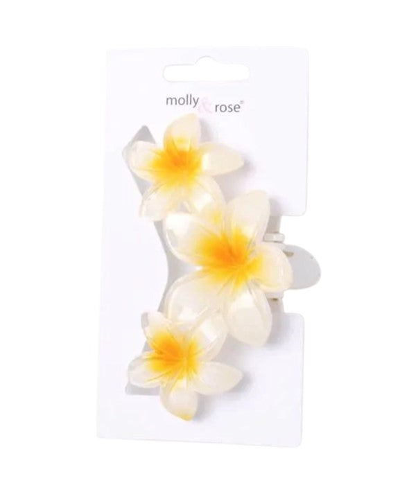 Molly And Rose Multi Hibiscus Flower Shaped Hair Clamp Assorted 9726