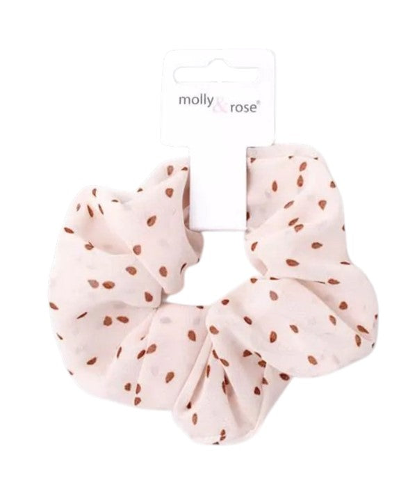 Molly And Rose Polka Dot Print Assorted Scrunchie 9767