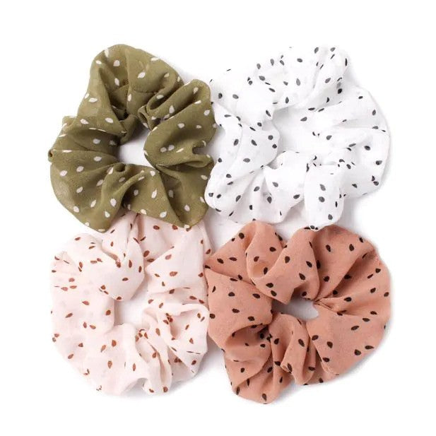 Molly And Rose Polka Dot Print Assorted Scrunchie 9767