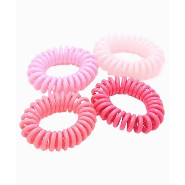 Assorted Molly and Rose spiral hair bobble grips in various colors, designed as stylish hair accessories.