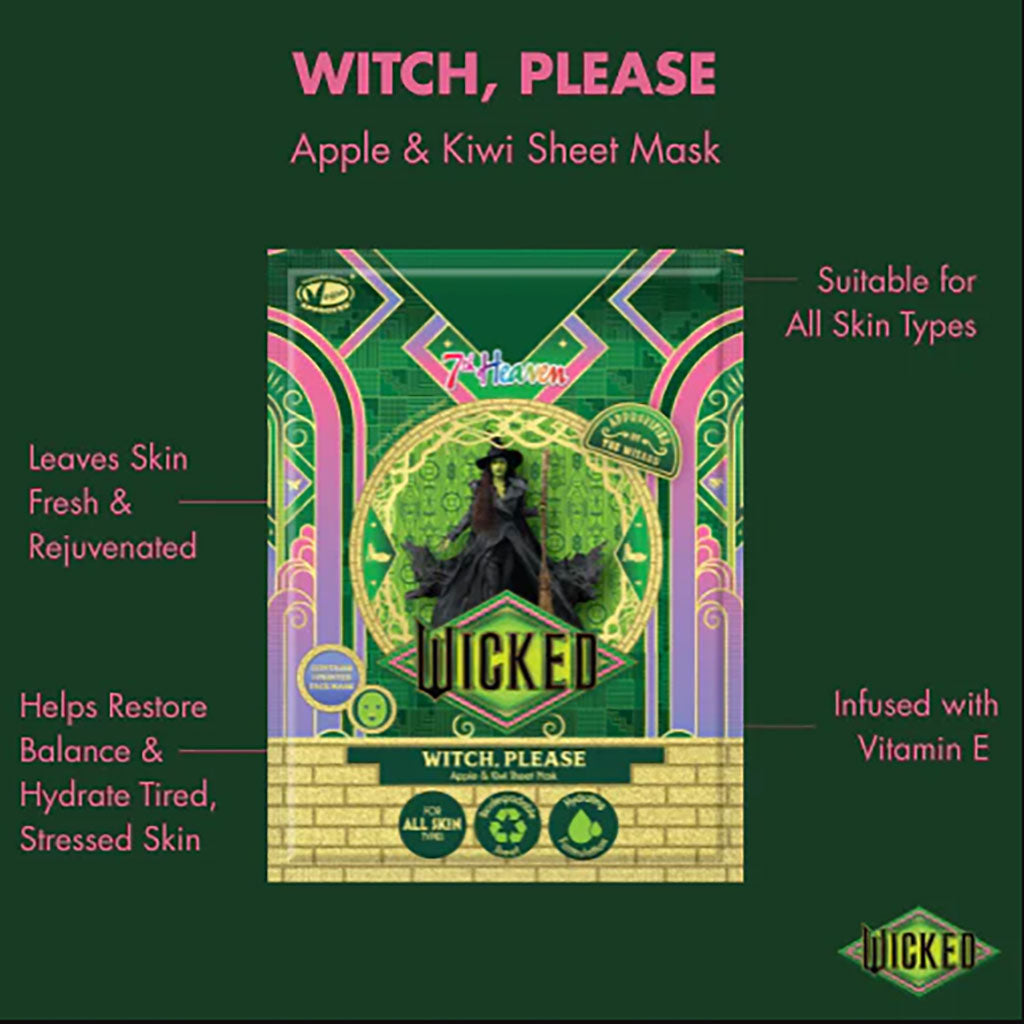 Montagne Jeunesse 7Th Heaven Wicked Witch Please Apple And Kiwi Sheet Mask