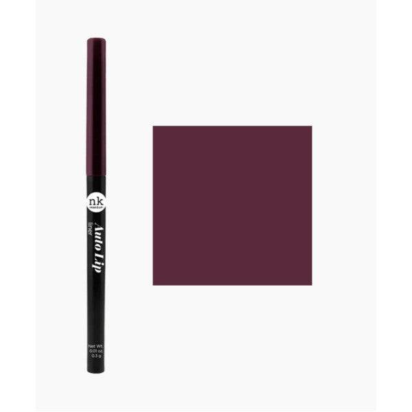 NICKA K Newyork NK Auto Lip Liner AA11 Plum with smooth, deep plum color, designed for precise lip makeup application.