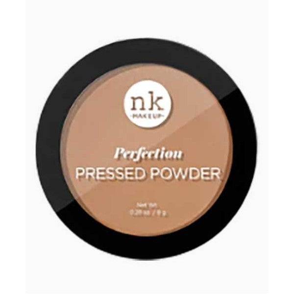 NICKA K Newyork NK Perfection Pressed Powder in Mocha, face makeup compact with smooth pressed face powder.