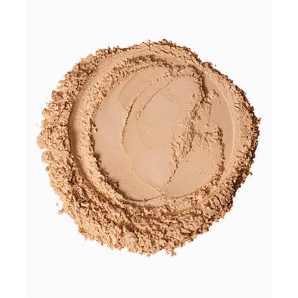 NICKA K Newyork NK Perfection Pressed Powder FPPF03 Maple, face makeup compact with warm beige shade, open for application.