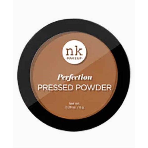NICKA K Newyork NK Perfection Pressed Powder in Mahogany for face makeup, compact with pressed powder in a natural finish.