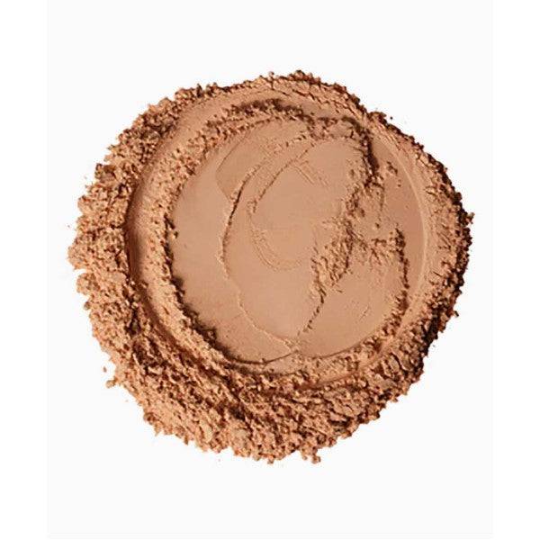 NICKA K Newyork NK Perfection pressed powder in Mahogany, face makeup compact with warm brown shade, closed case with brand logo
