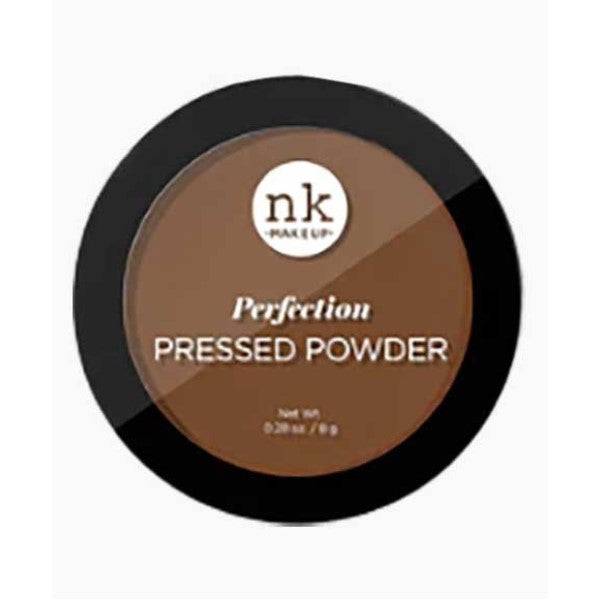 NICKA K Newyork NK Perfection pressed face powder in Cocoa, compact makeup with smooth finish and natural coverage.