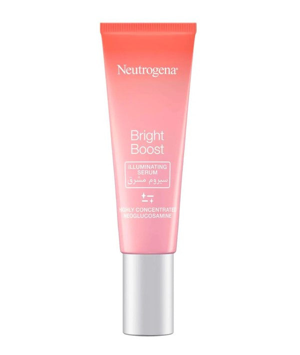 Johnson and Johnson Bright Boost illuminating serum in a 30ml bottle, designed to enhance skin brightness and hydration.
