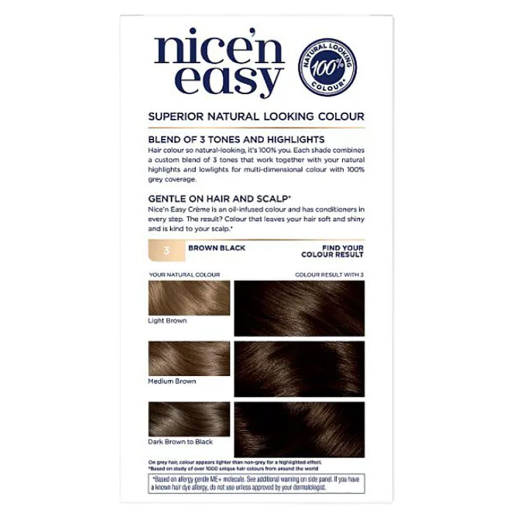 Clairol Nice N Easy Permanent Color 3 Brown Black