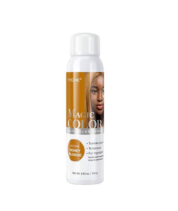 NICKA K Newyork Tyche Magic Color hair spray in honey blonde, vibrant temporary hair color for bold, playful looks.
