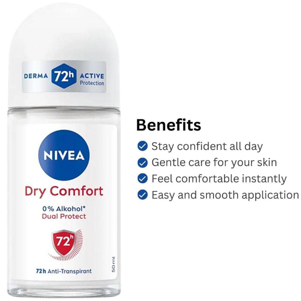Nivea 72H Dry Comfort Roll On