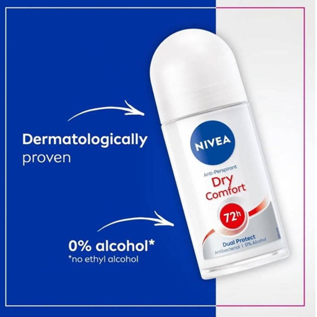 Nivea 72H Dry Comfort Roll On