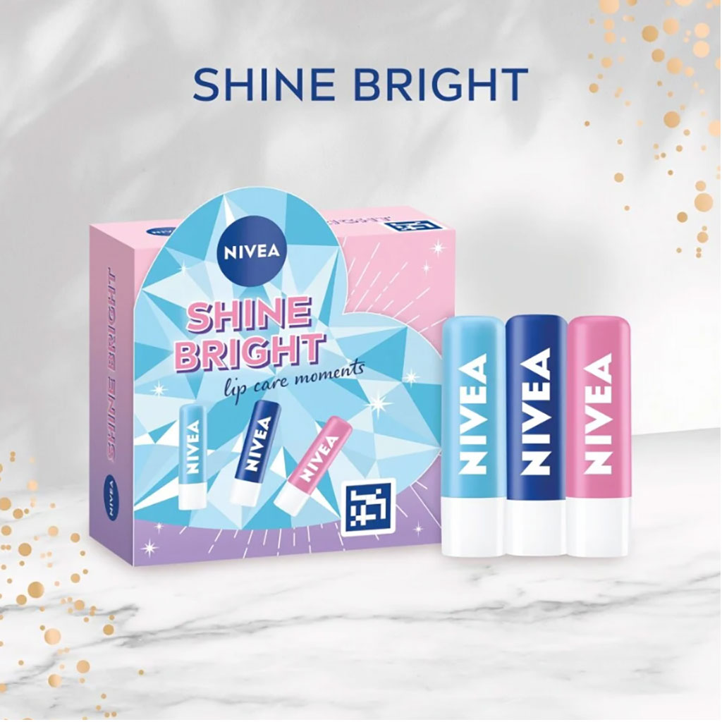 Nivea Shine Bright Lip Care Moments Mini Gift Set