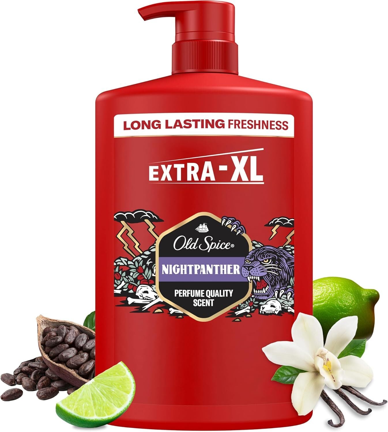 Old Spice Night Panther 3 In 1 Body Hair Face Wash