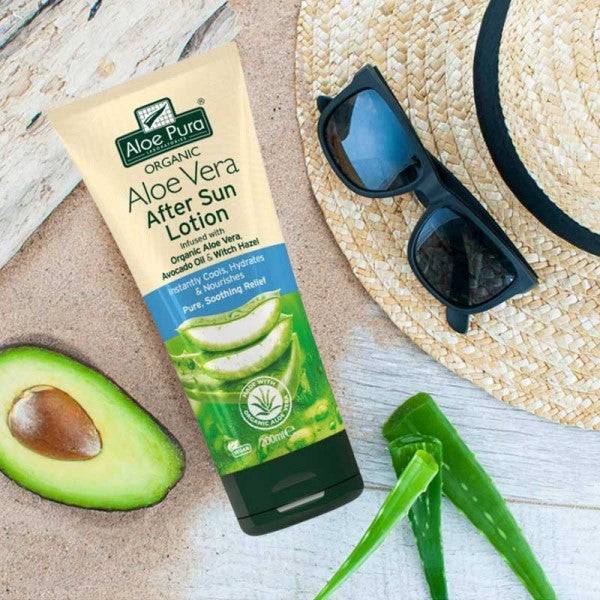 Optima Aloe Pura Organic Aloe Vera After Sun Lotion