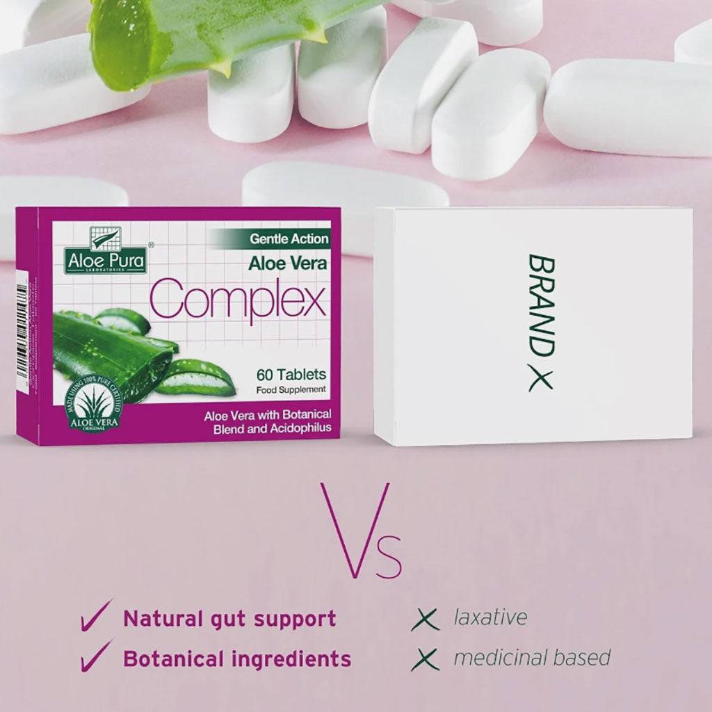 Optima Aloe Pura Gentle Action Aloe Vera Colon Cleanse Tablets