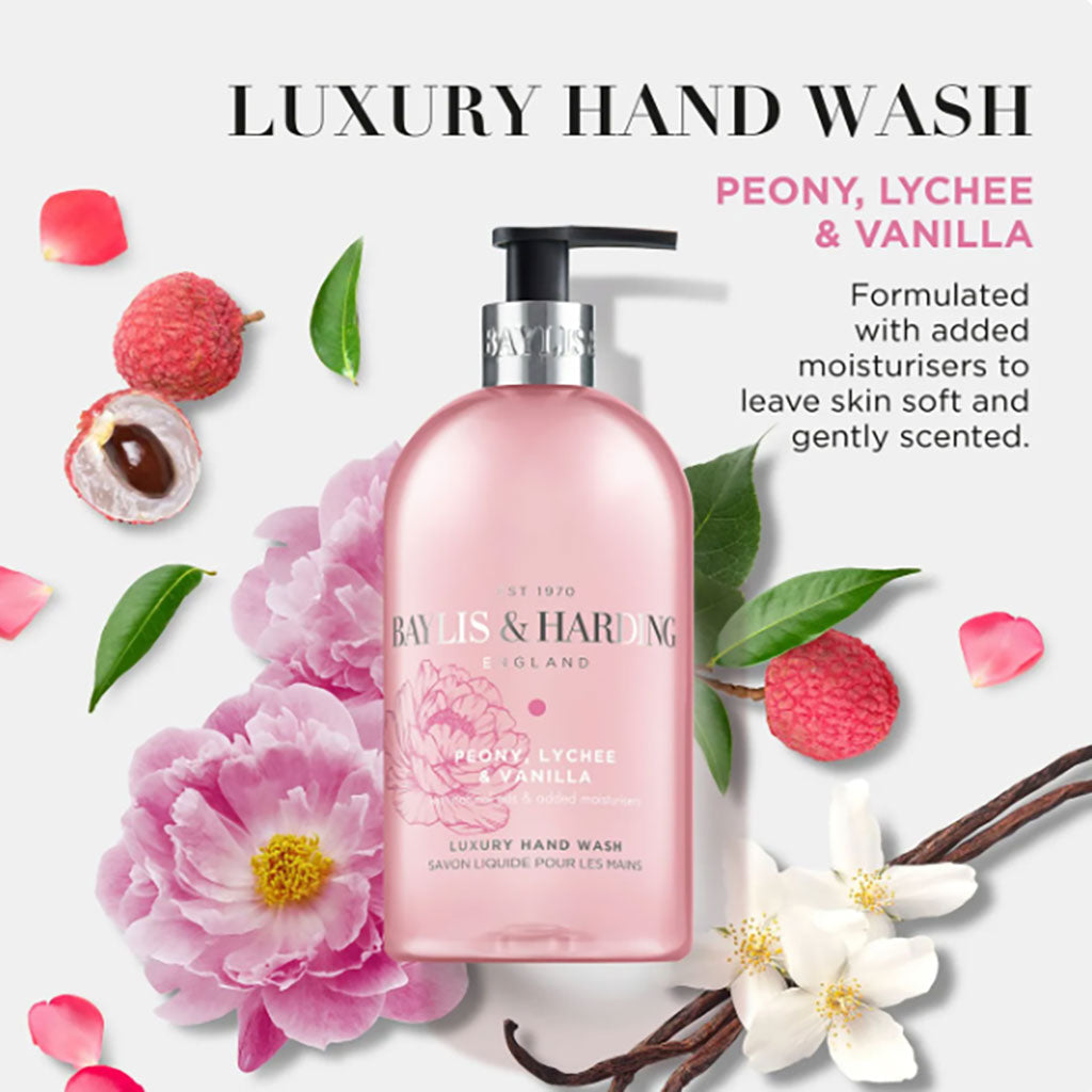 Baylis And Harding Peony Lychee And Vanilla Luxury Hand Wash