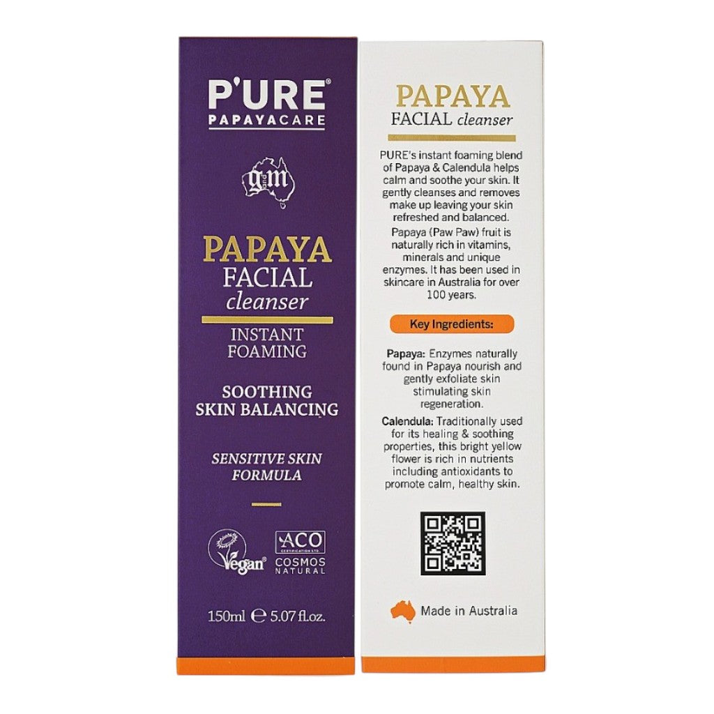 Pure Papayacare Papaya Facial Instant Foaming Cleanser
