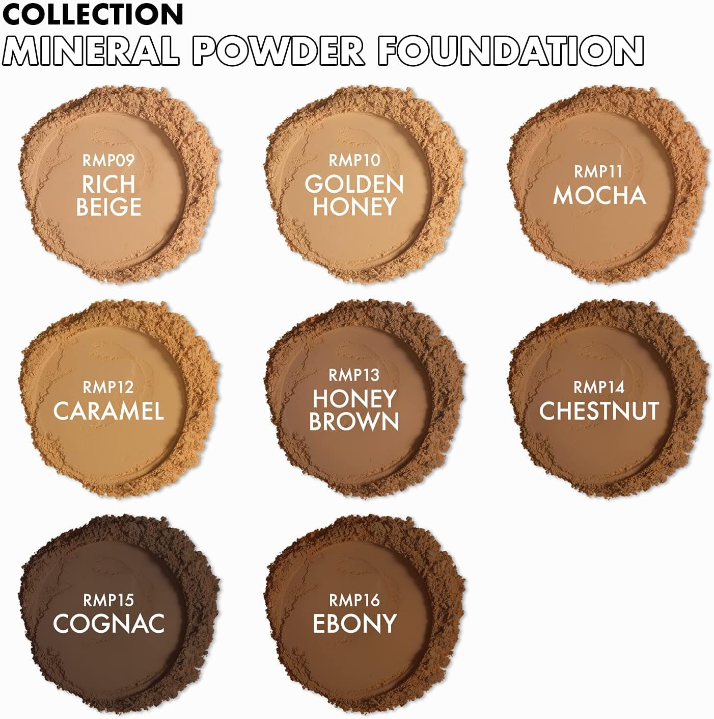 RK by Kiss Mineral Pressed Powder in 10g, face makeup with a compact, smooth pressed powder for a matte finish.