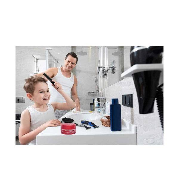 Red One Aqua Hair Gel Wax in red, featuring a sleek container, ideal for styling and holding hair in place.