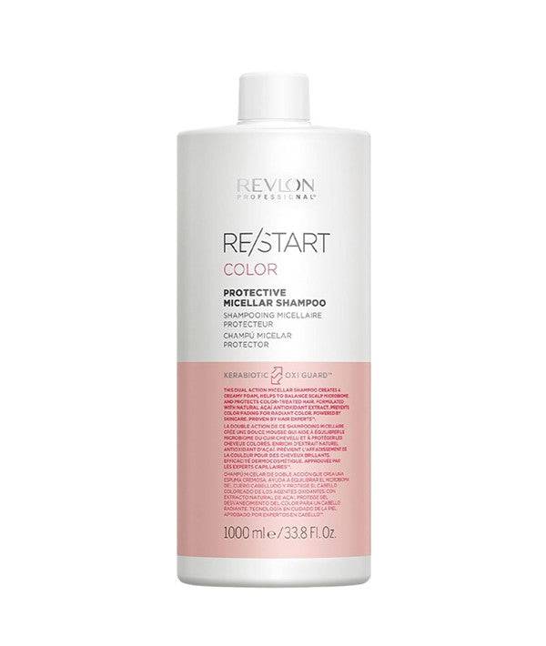 Revlon Restart Color Protective Micellar Shampoo bottle, highlighting the shampoo&