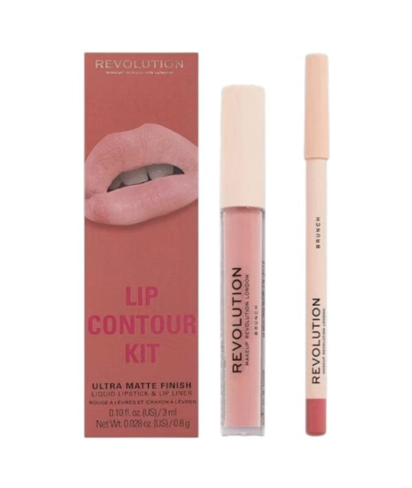 Revolution Ultra Matte Finish Lip Contour Kit Brunch