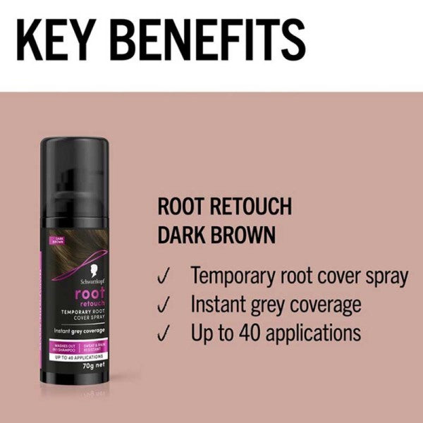 Schwarzkopf Root Retouch Temporary Root Cover Spray Dark Brown