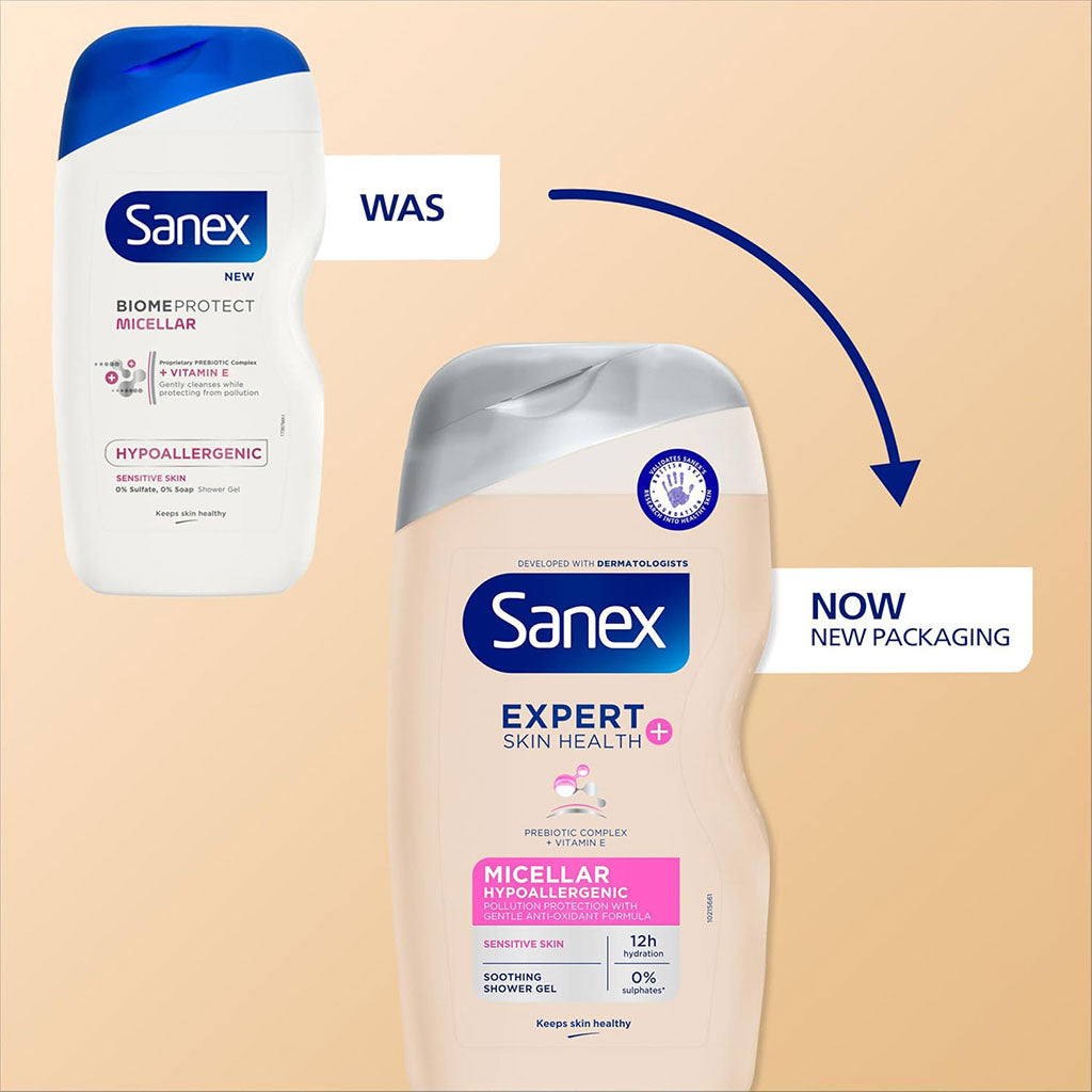 Sanex Expert Skin Health Micellar Hypoallergenic Soothing Shower Gel