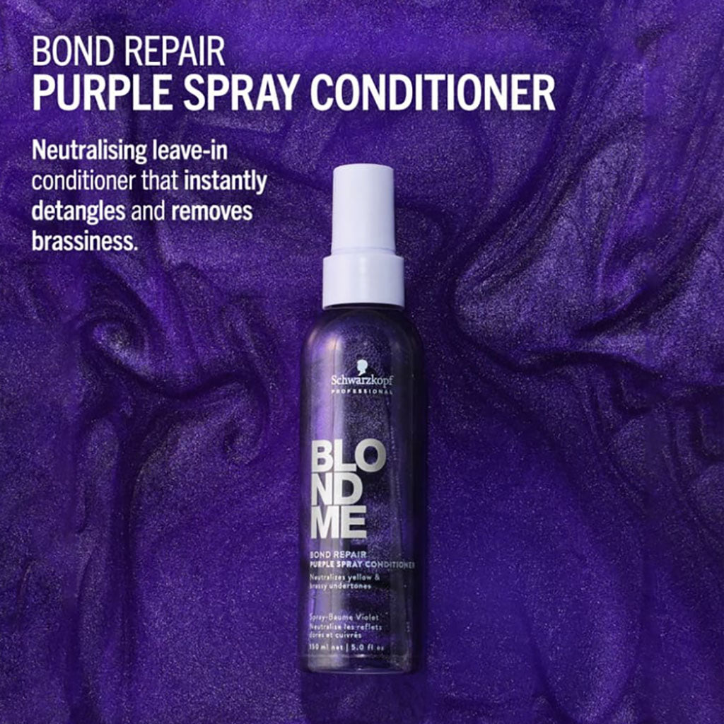 Schwarzkopf Blondme Bond Repair Purple Spray Conditioner