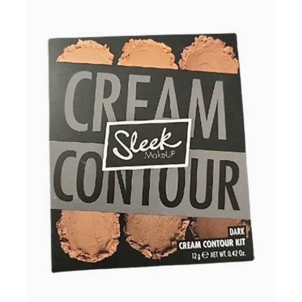 Sleek Make Up Cream Contour Kit in Dark 097 with contour and highlight shades for sculpting and defining features.