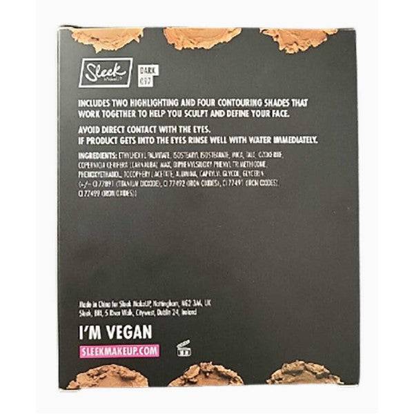 Sleek Make Up Cream Contour Kit Dark 097 with bronzer shades in a sleek compact for contouring and highlighting.