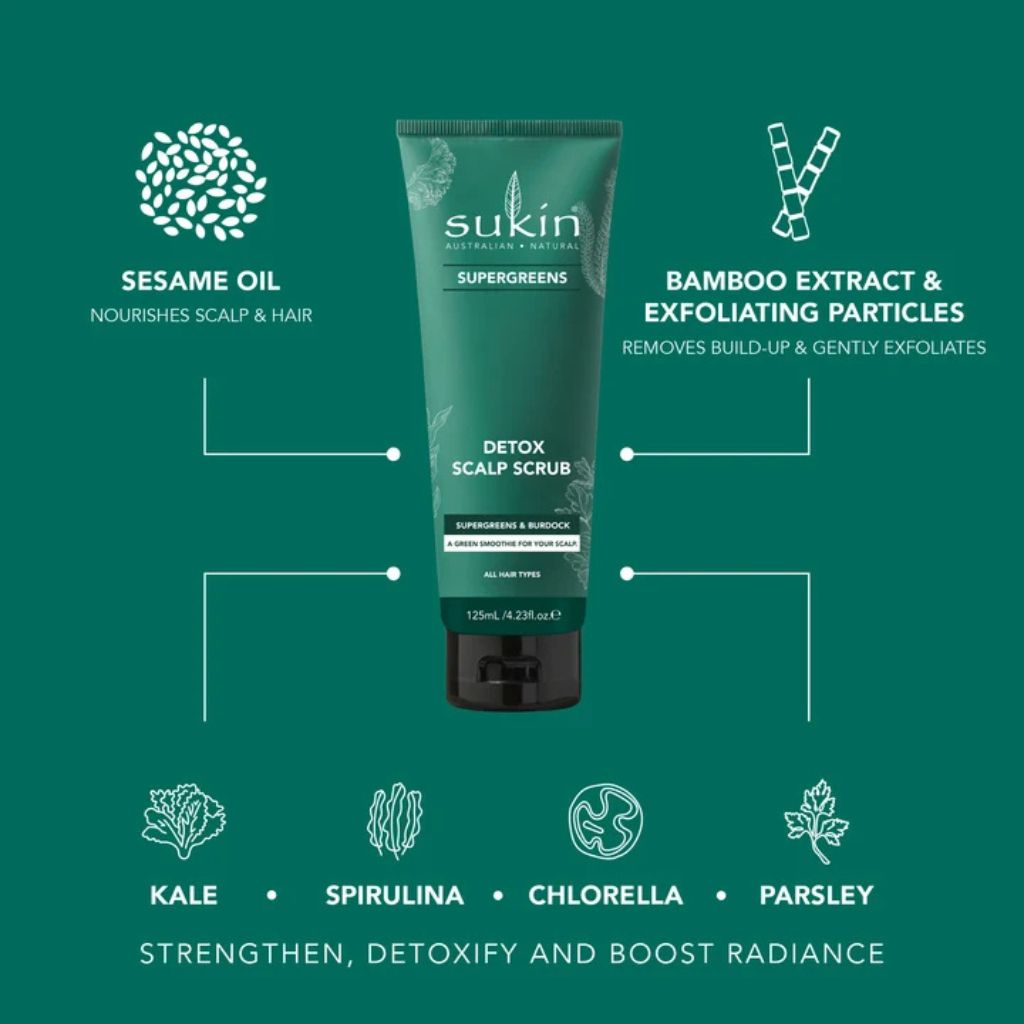 Sukin Australian Natural Haircare Super Greens Detox Scalp Scrub