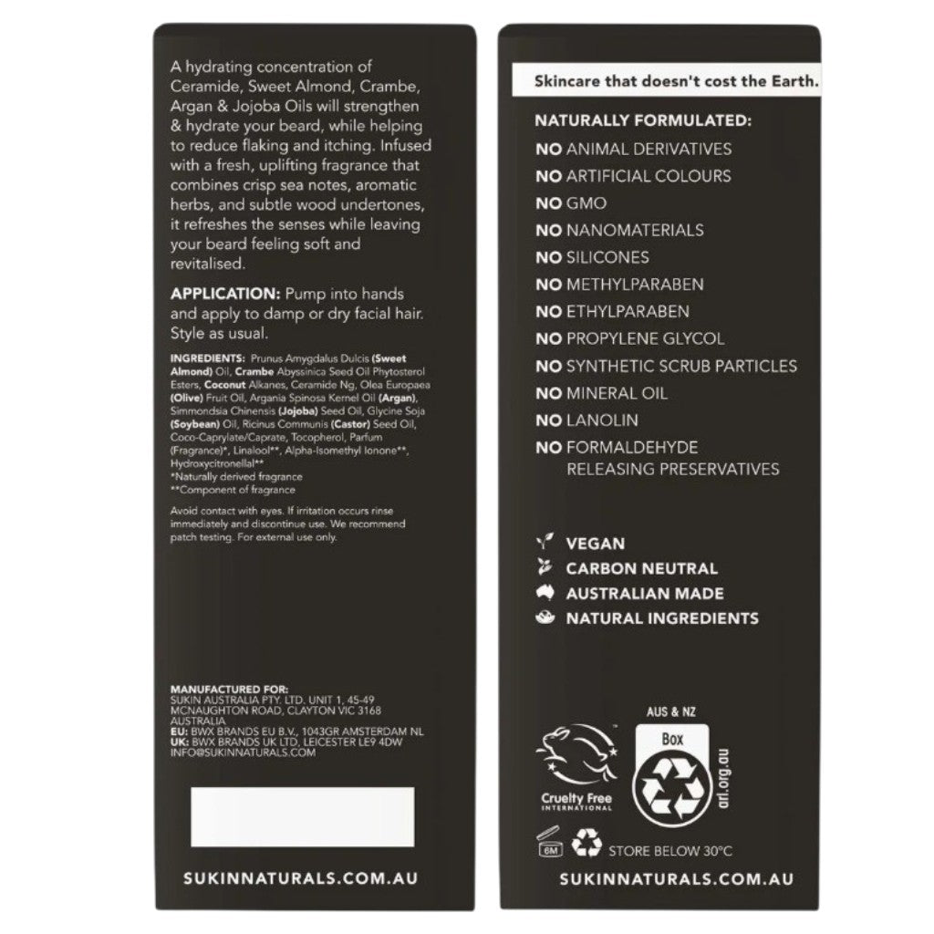 Sukin Beard Oil For Men