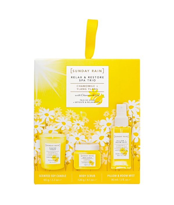 Sunday Rain Chamomile Ylang Ylang Relax And Restore Spa Trio