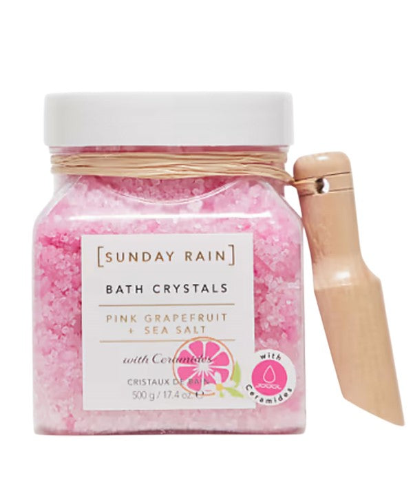 Sunday Rain Pink Grapefruit And Sea Salt Bath Crystals