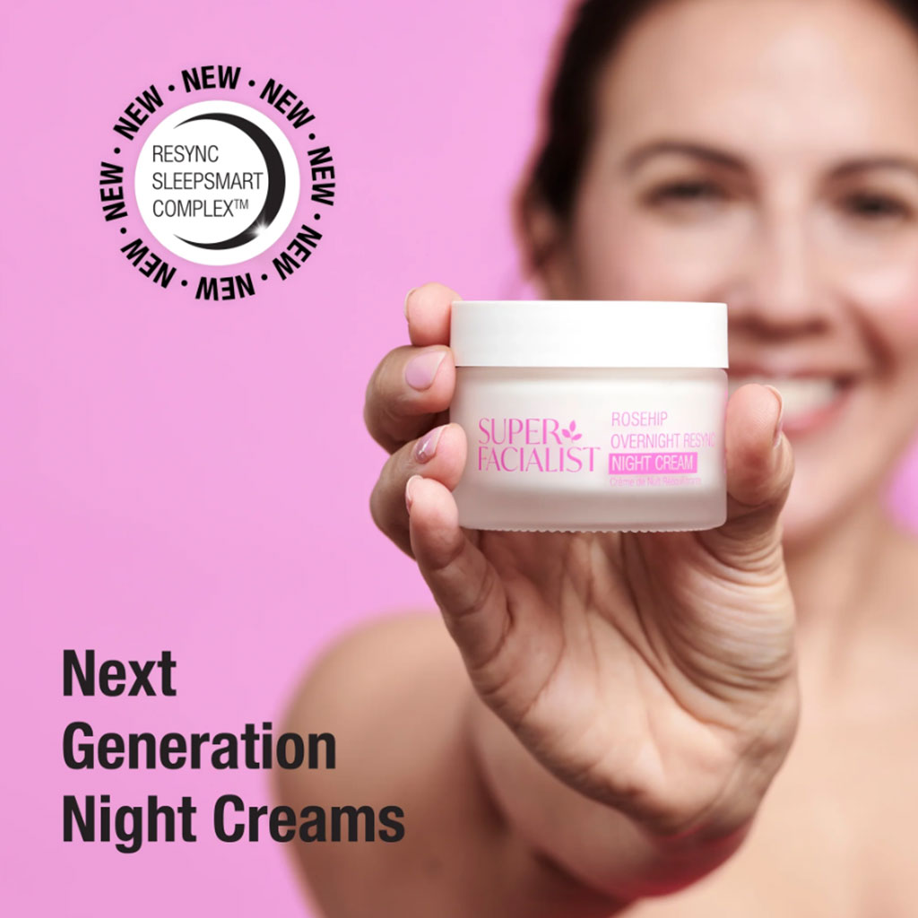Super Facialist Rosehip Overnight Resync Hydrate Night Cream