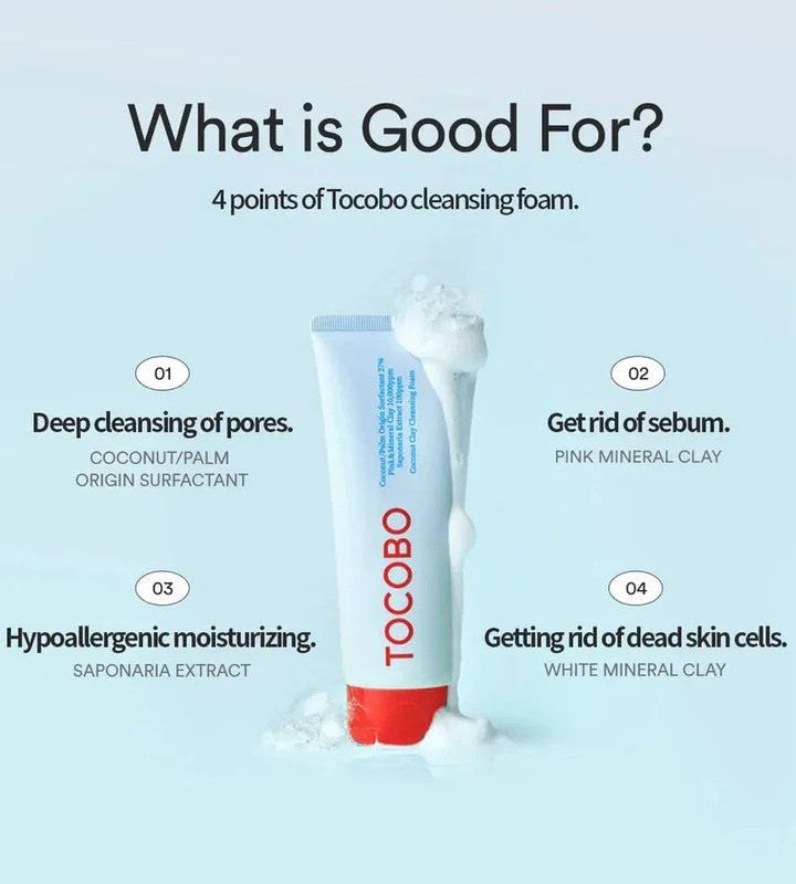 TOCOBO Coconut Clay Cleansing Foam