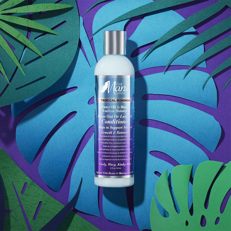 The Mane Choice Tropical Moringa Sweet Oil And Honey Rinse Out Leave In Conditioner