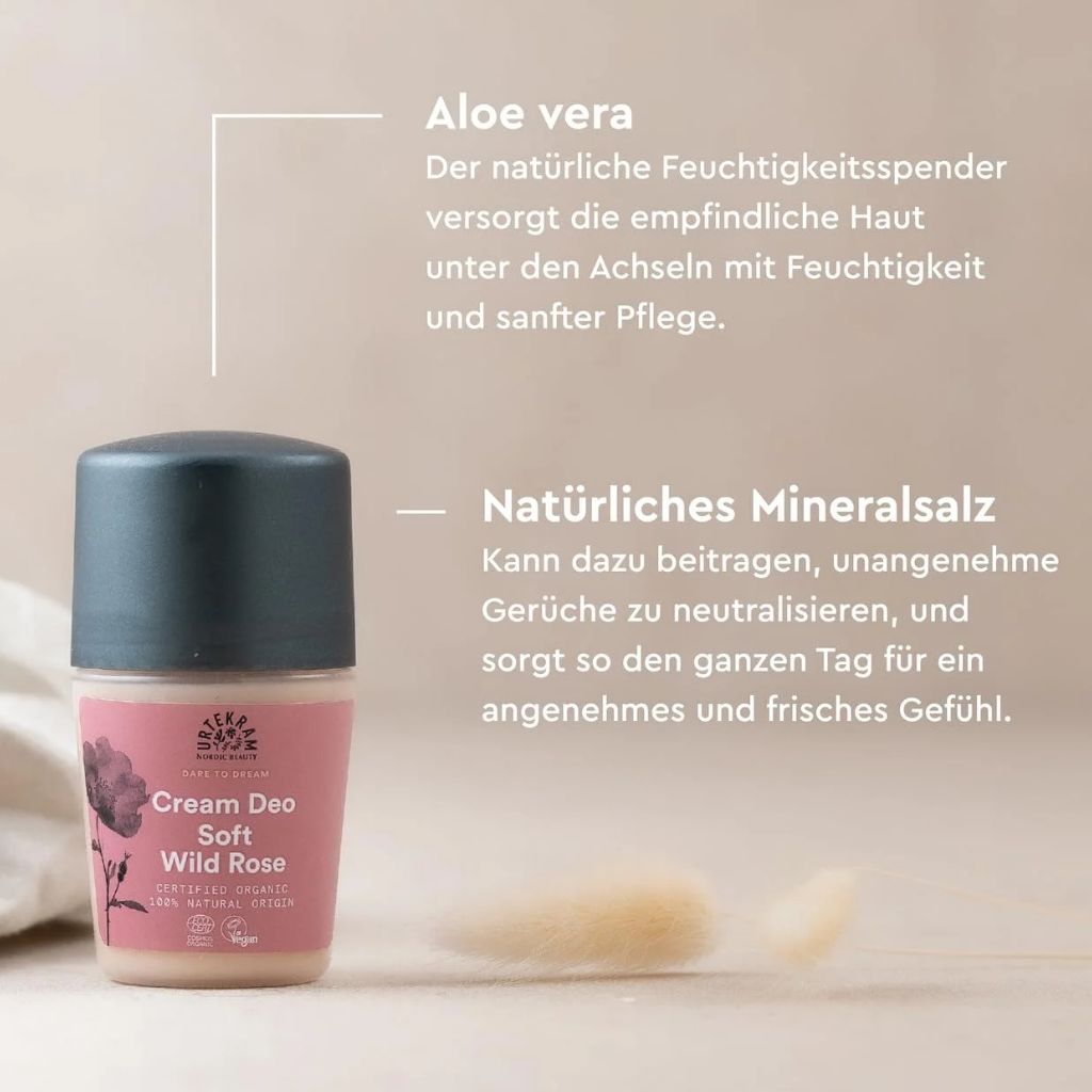 Urtekram Dare To Dream Soft Wild Rose Cream Deo Roll On