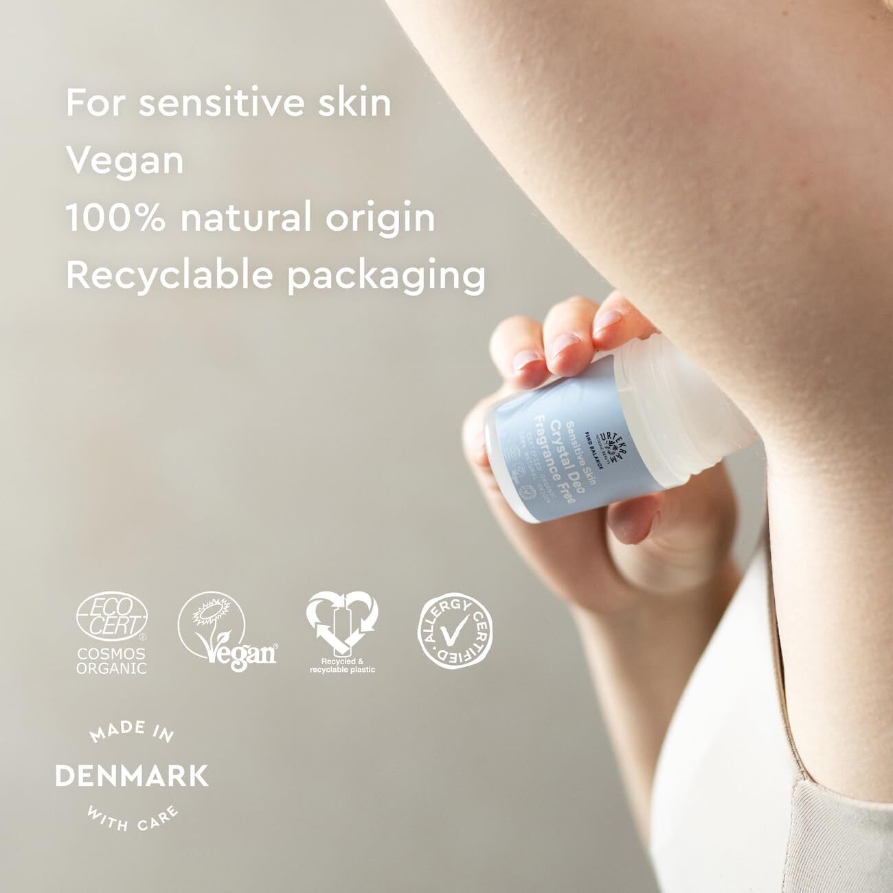 Urtekram Fragrance Free Sensitive Skin Crystal Deo