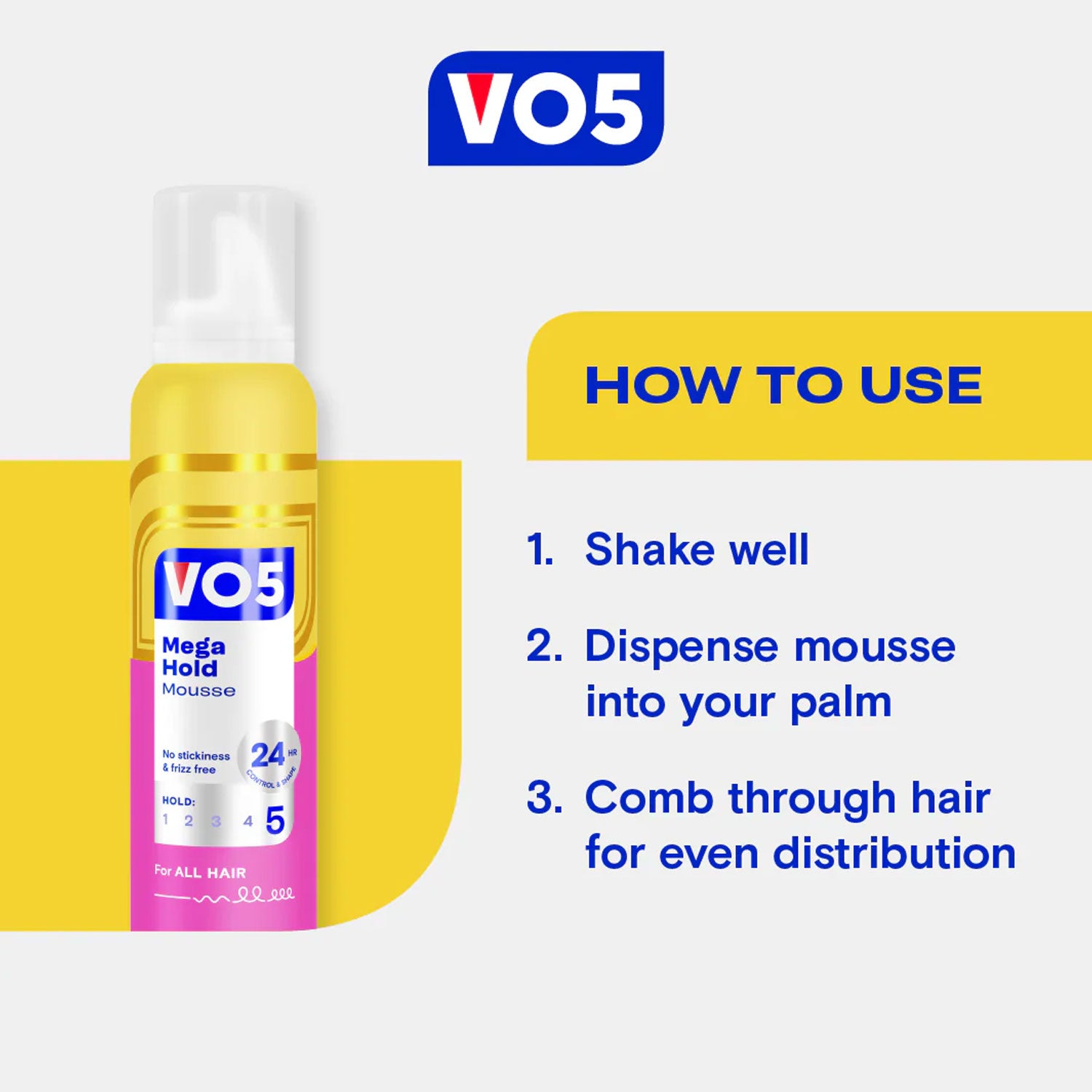 VO5 Weather Resistant Styling Mousse Mega Hold